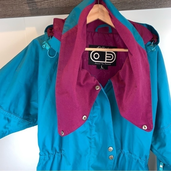 Airblaster Teal Plum Ski Snowboard High Collar Parka Jacket Women's sz  L - Picture 2 of 11
